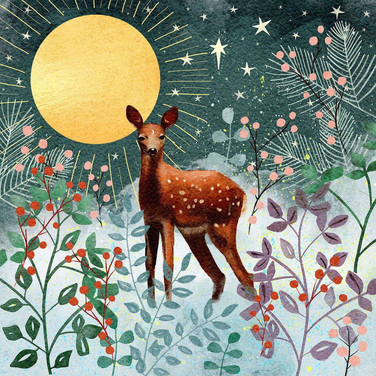 Christmas deer card