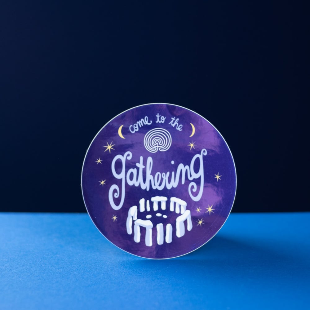 Come to the Gathering - Pagan Sticker by Lisa Junius