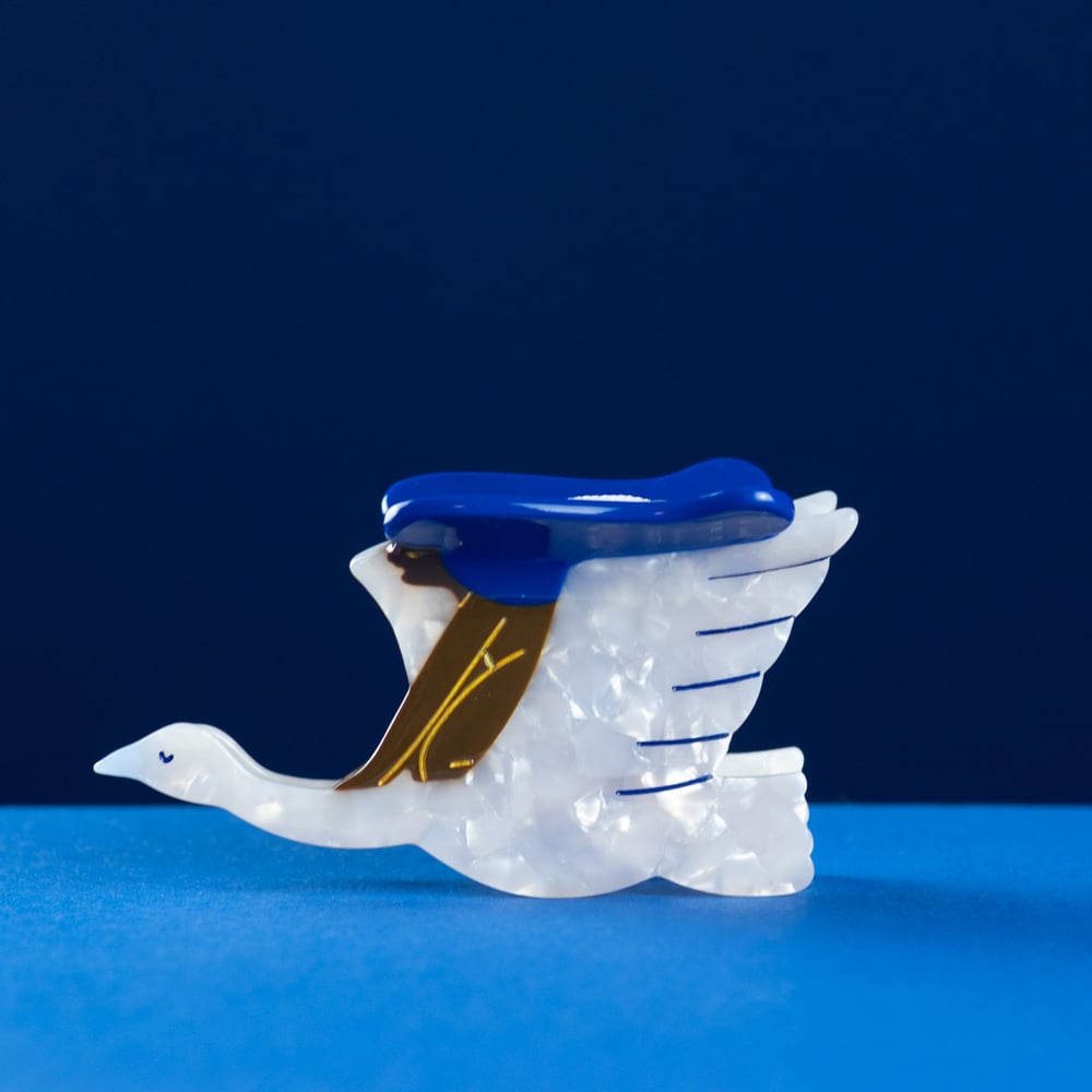 Girl & Swan Hair Claw by Lisa Junius