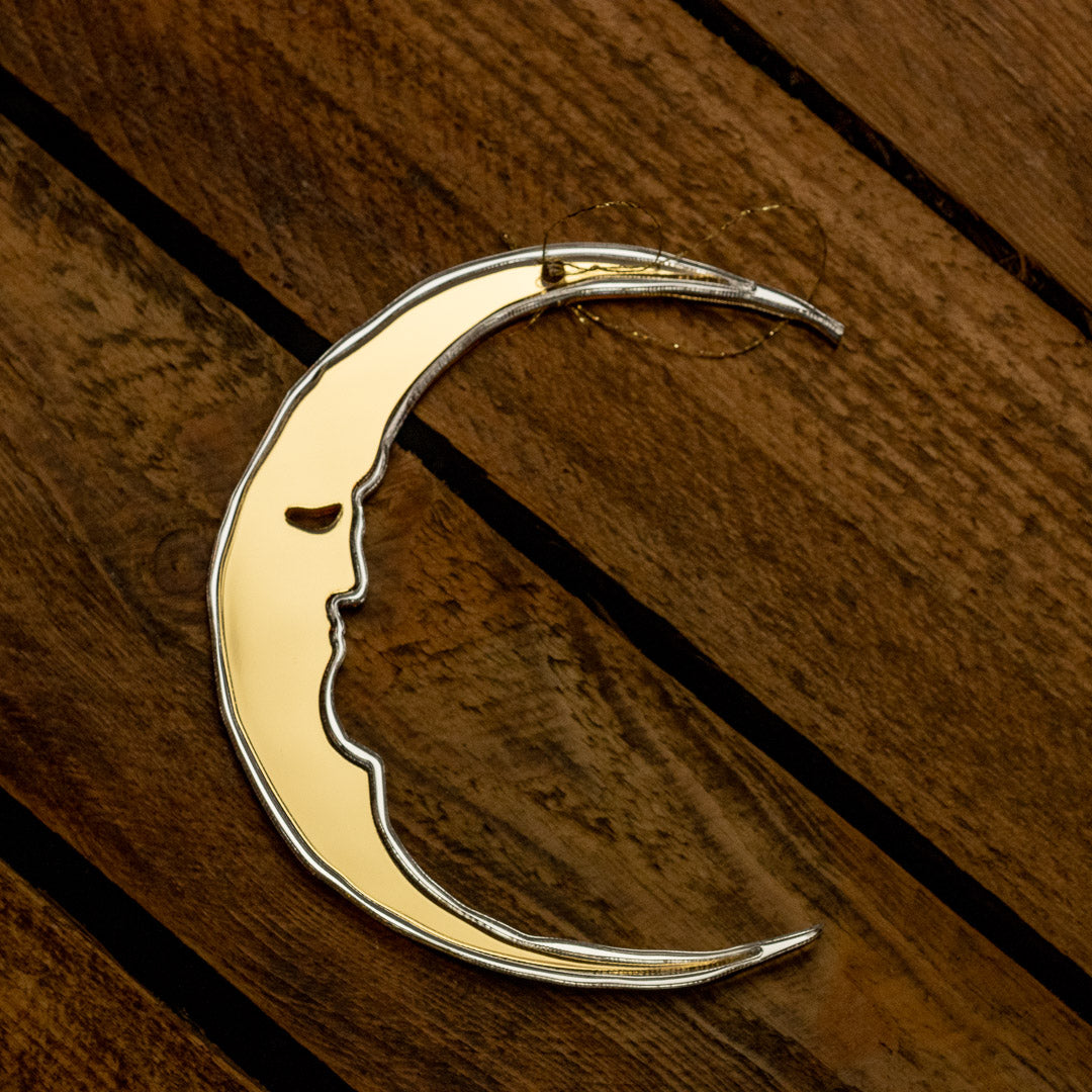 Crescent Moon Christmas Tree Decoration by Suzanne Oddy