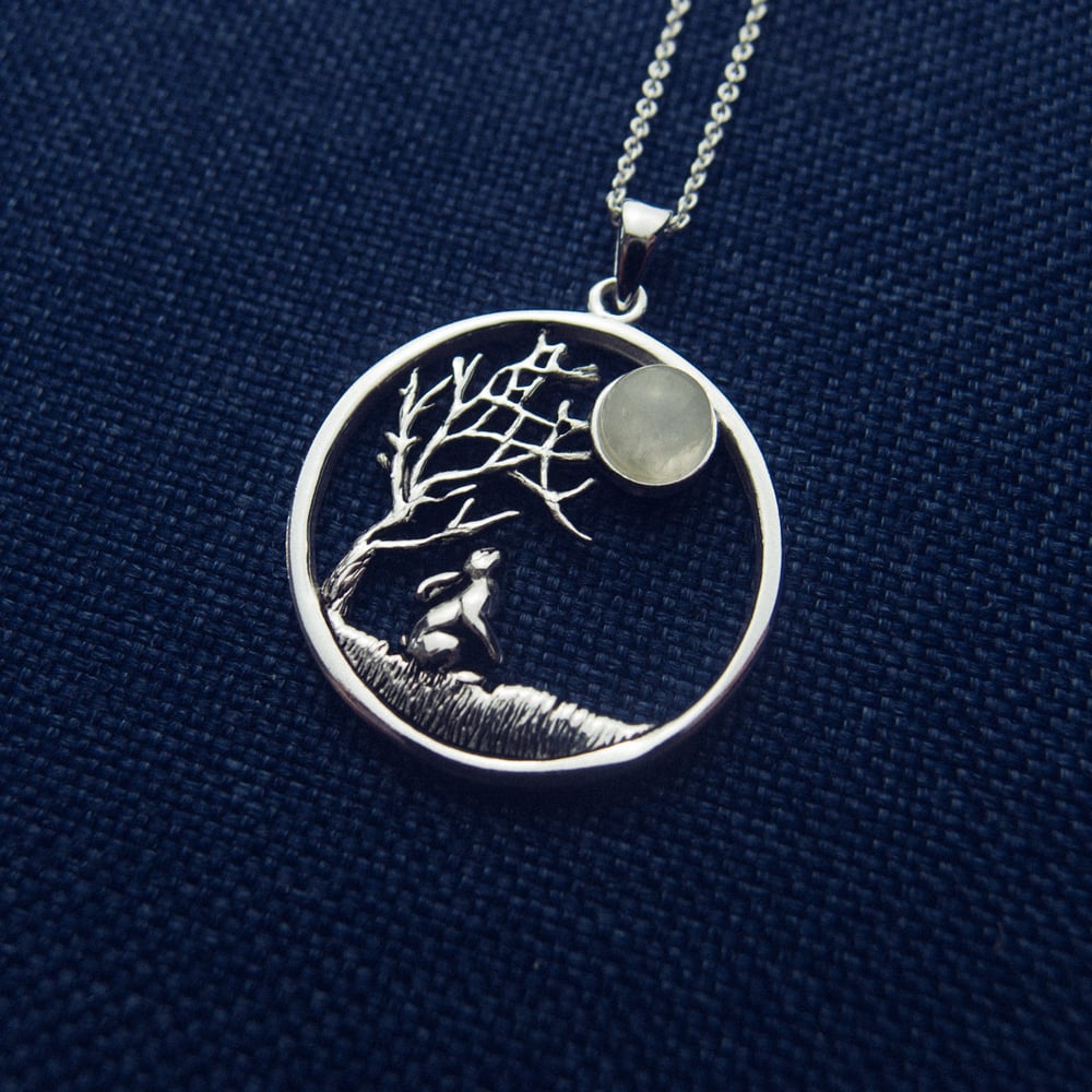 Silver Hare Necklace by Silver Jewellery Cavern