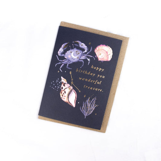 Cancer Zodiac Card by Sister Paper Co.