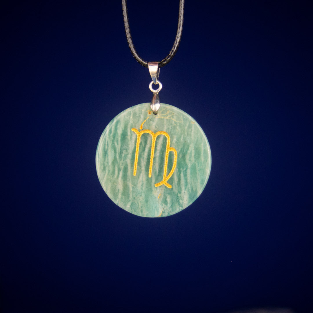 Zodiac Necklaces - Crystal Coin Pendants