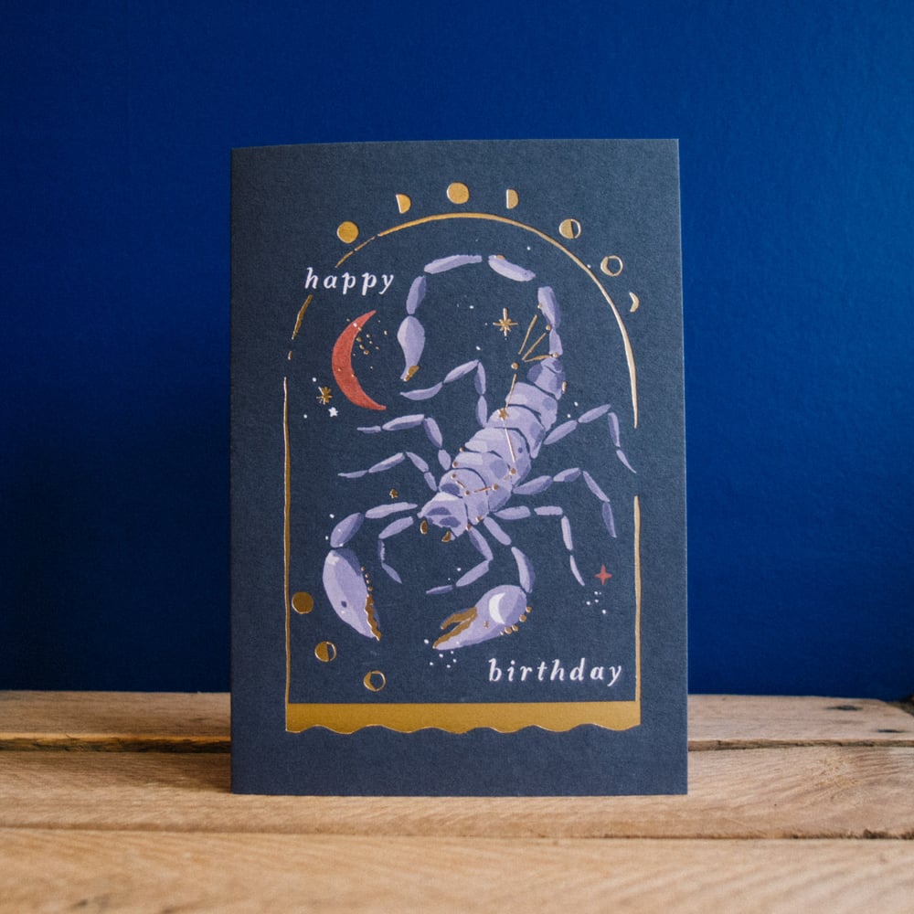 Scorpio Zodiac Card by Sister Paper Co.