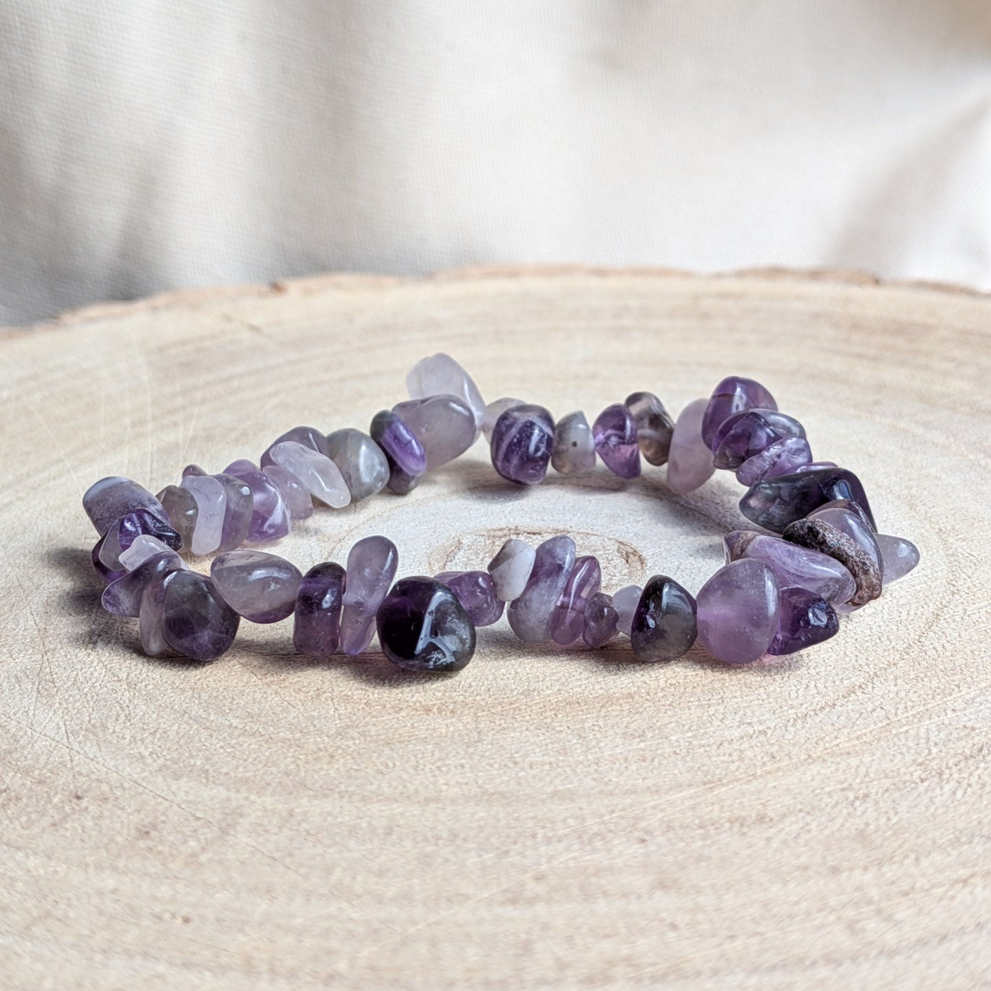 Amethyst Stone Chip Bracelet