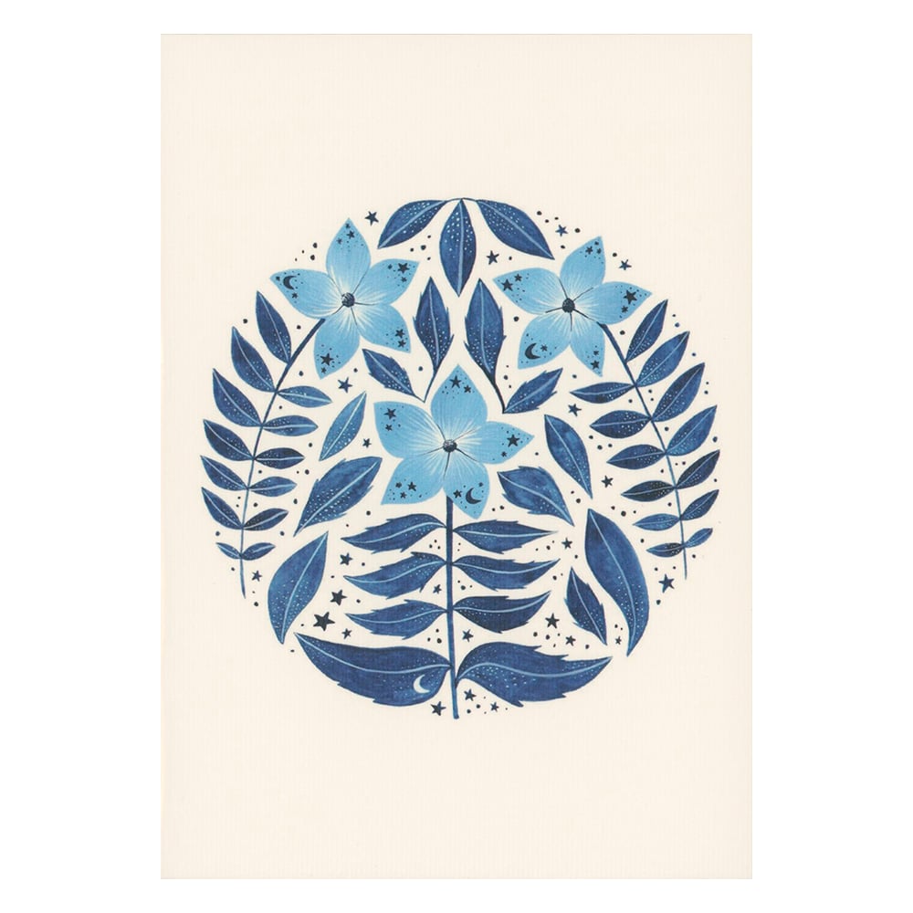 Moonflower Greeting Card by Becky Amelia