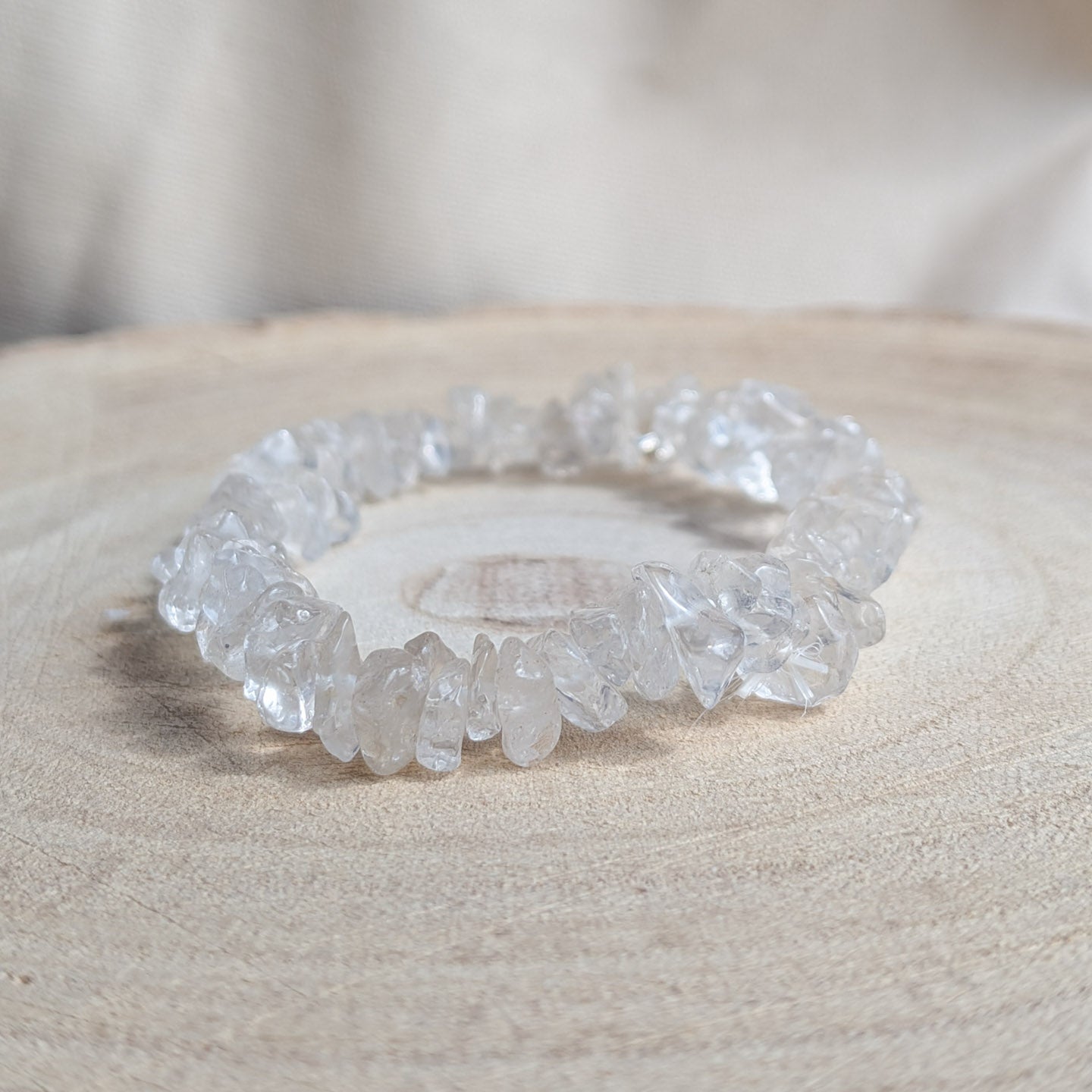 Clear Quartz Stone Chip Bracelet
