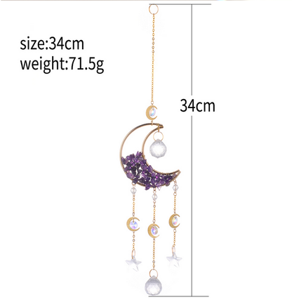 Moon Suncatcher Crystal Prism Decor