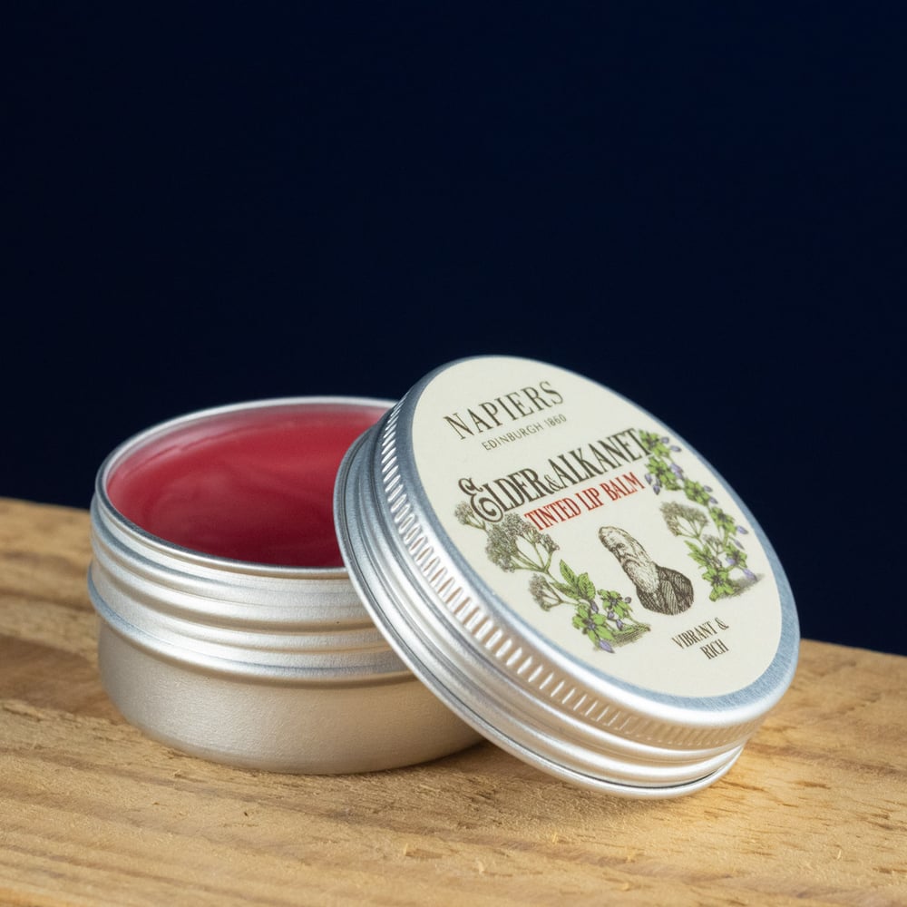 Natural Tinted Lip Balm with Elder & Alkanet by Napiers