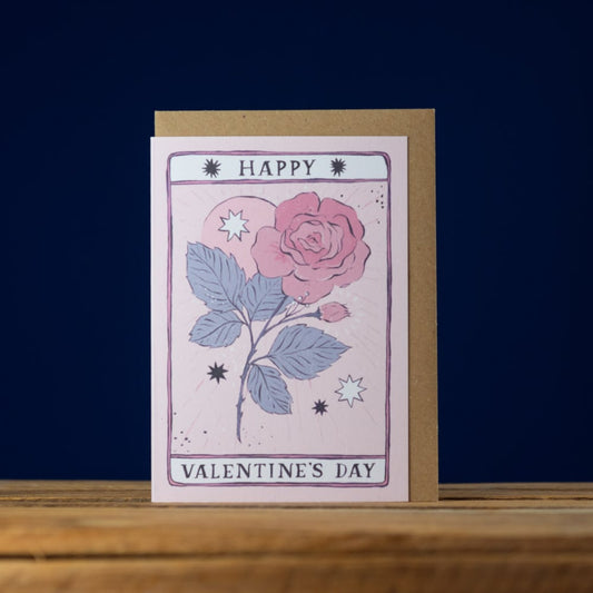 Happy Valentine's Day - Tarot Themed Rose Card