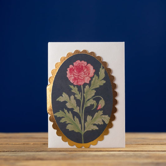Rose Mini Card with Gold Frame by Wanderlust Paper Co.