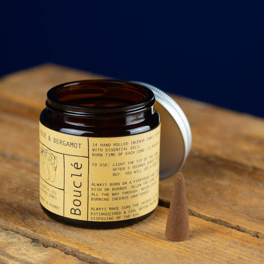 Rose & Bergamot Incense Cones by Bouclé