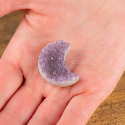 Raw Amethyst Crescent Moon Crystals