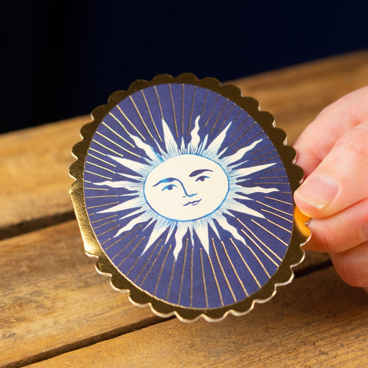Sun Mini Card with Gold Frame by Wanderlust Paper Co.