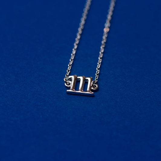 Lucky Number 111 Necklace - Sterling Silver