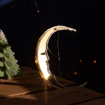 Crescent Moon Christmas Tree Decoration by Suzanne Oddy