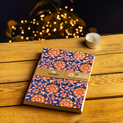 Recycled Cotton Block Print Notebook by Namaste