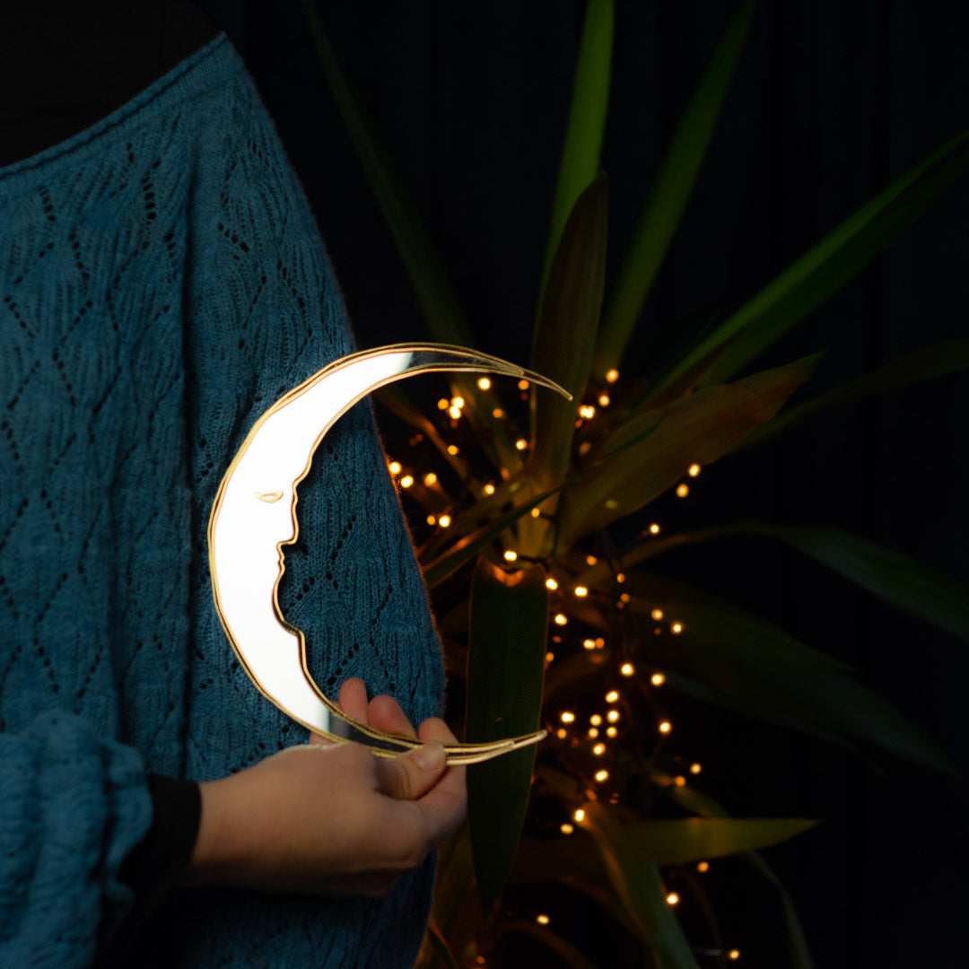 Crescent Moon Mirror by Suzanne Oddy Design