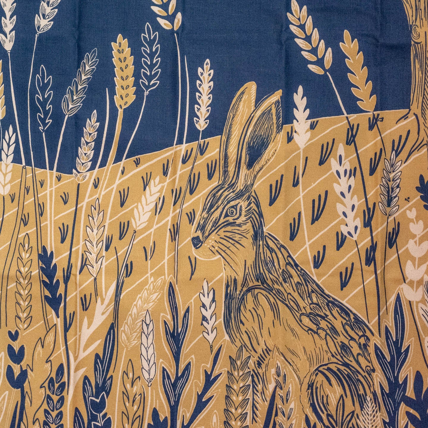 Moonlit Hare Tea Towel by Lily Faith