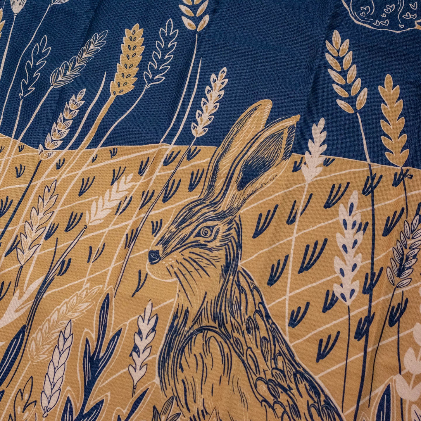 Moonlit Hare Tea Towel by Lily Faith