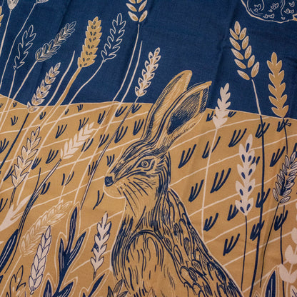 Moonlit Hare Tea Towel by Lily Faith