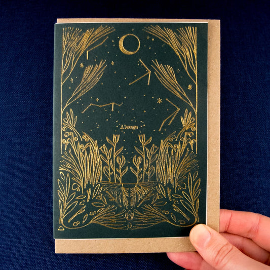 "Always" Gold Foiled Greeting Card by Lione & Sheikh