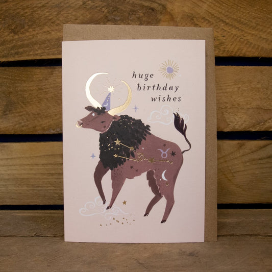 Taurus Zodiac Card by Sister Paper Co.