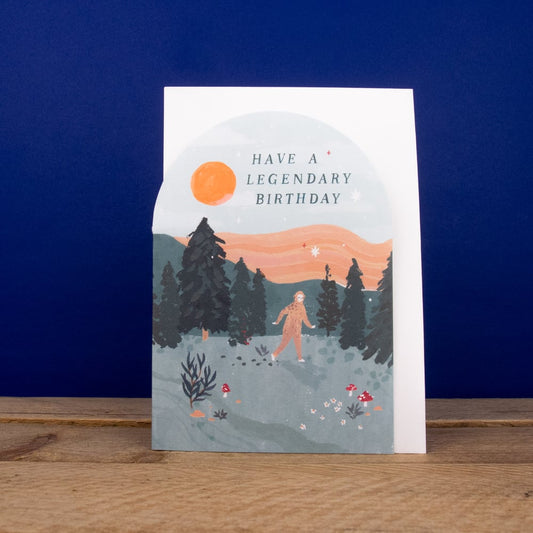 Bigfoot Birthday Card - "Have a Legendary Birthday" by Sister Paper Co.