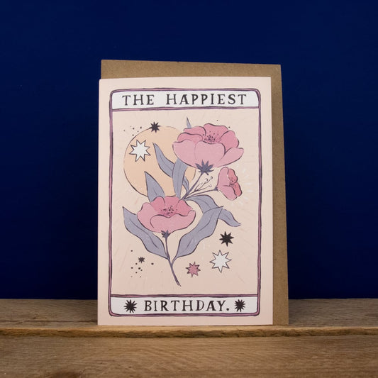 Floral "The Happiest Birthday" Card by Sister Paper Co.
