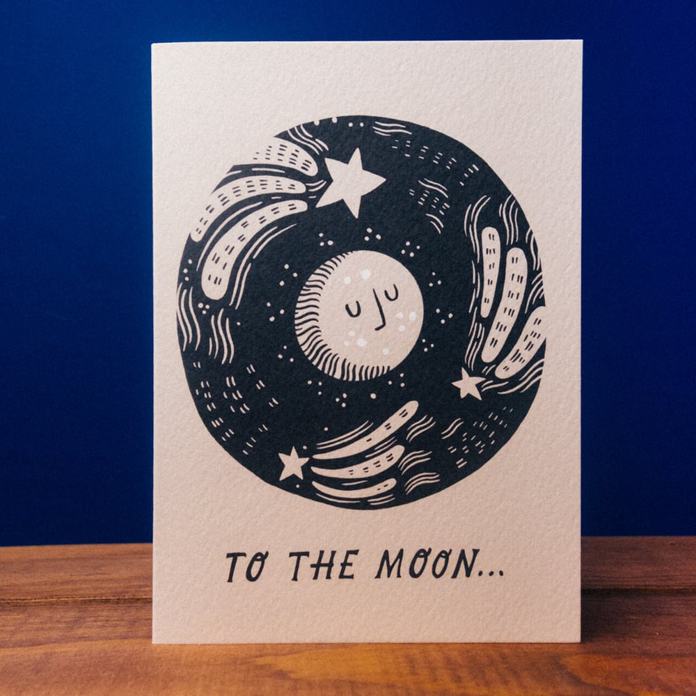 "To The Moon" Card by Lauren Marina