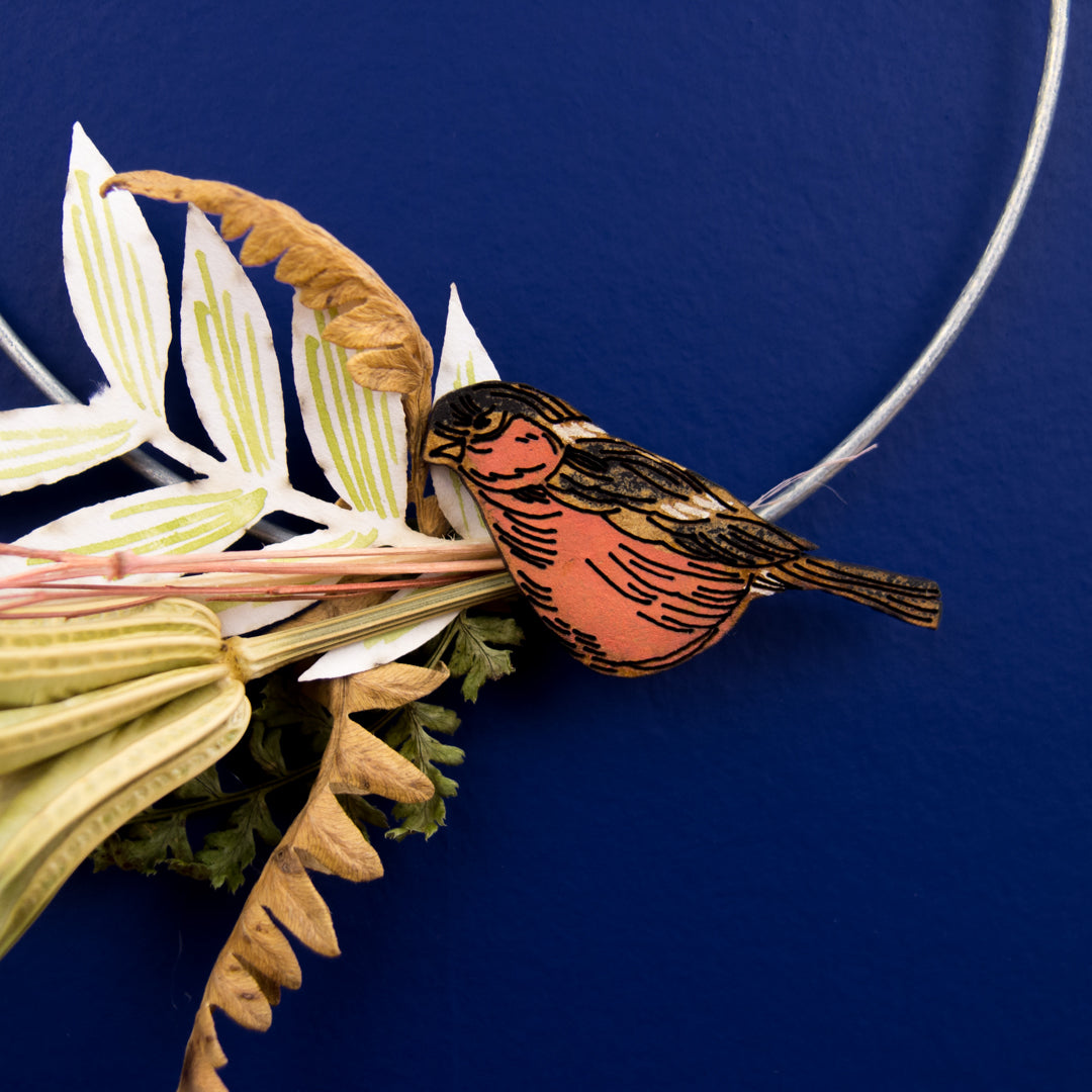 Bullfinch Wreath by Lily Faith