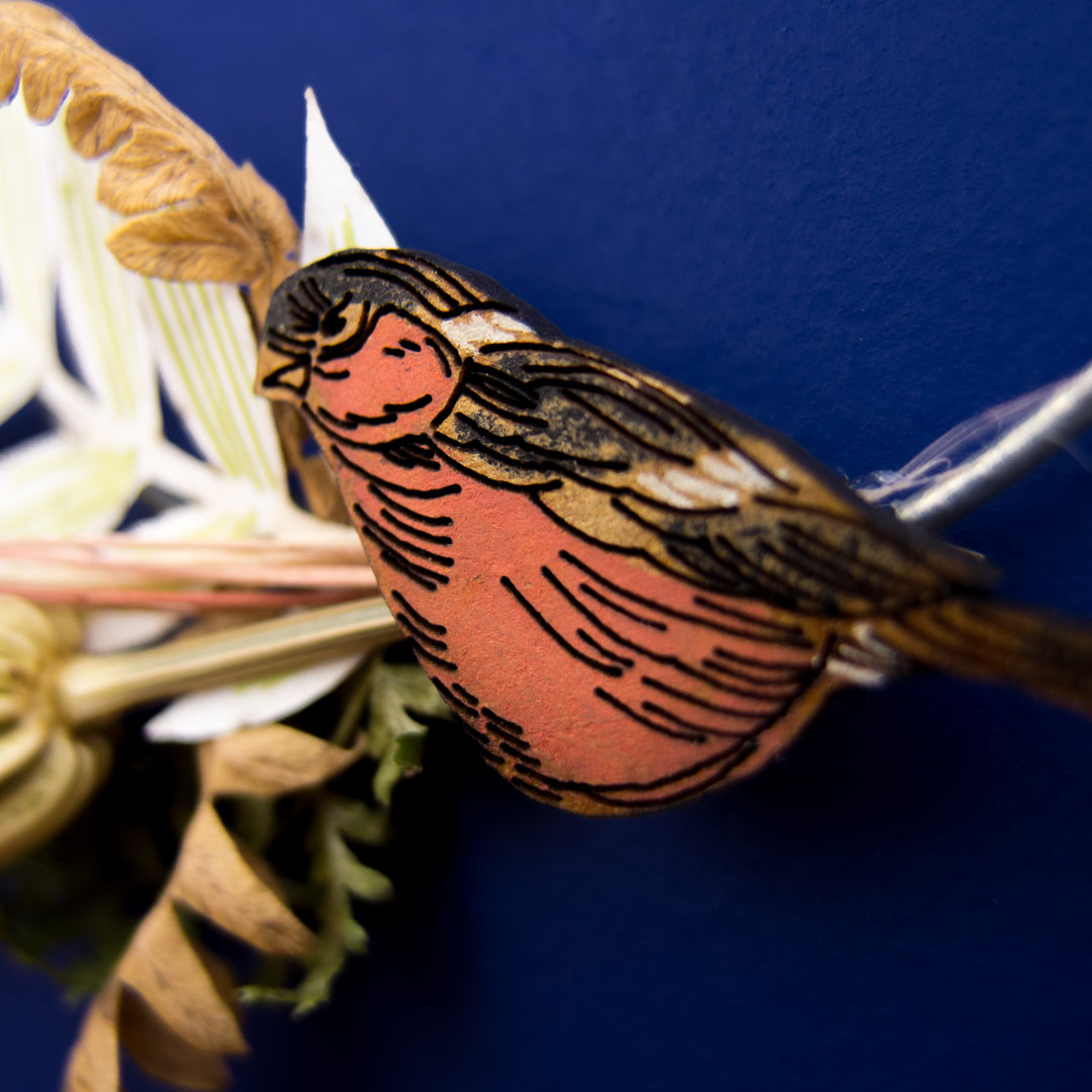 Bullfinch Wreath by Lily Faith