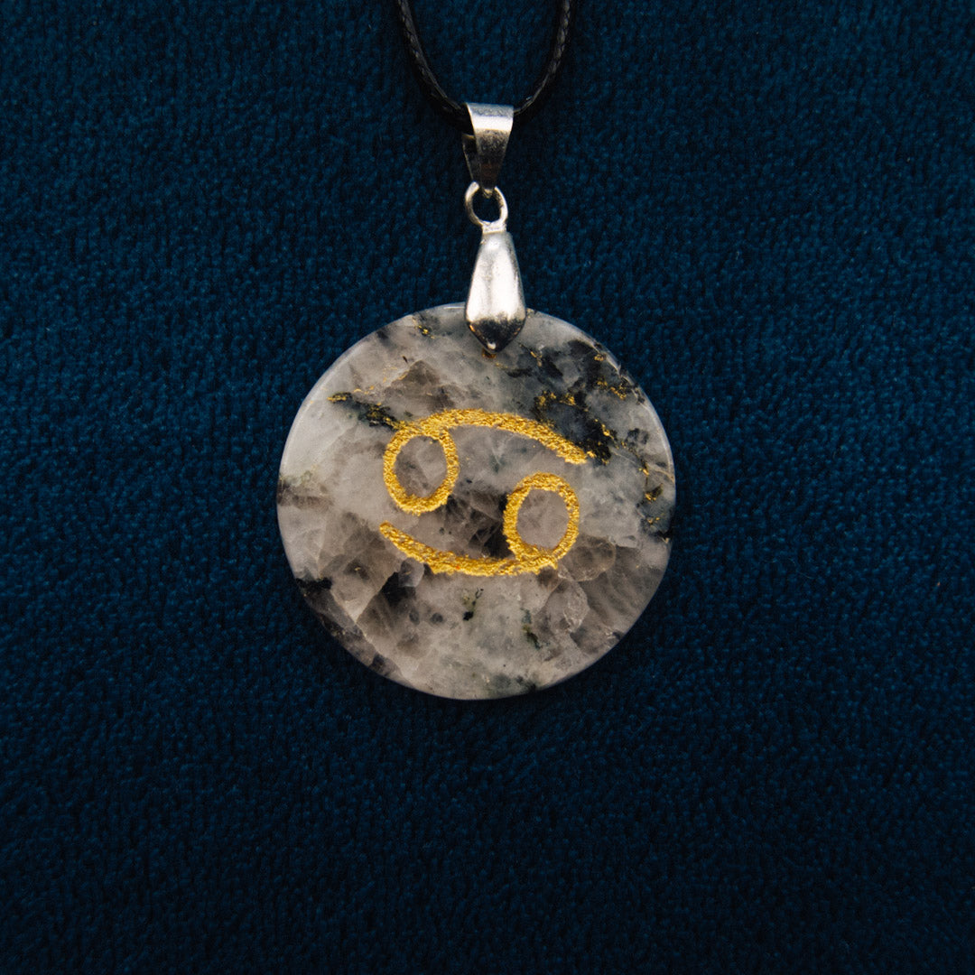 Zodiac Necklaces - Crystal Coin Pendants