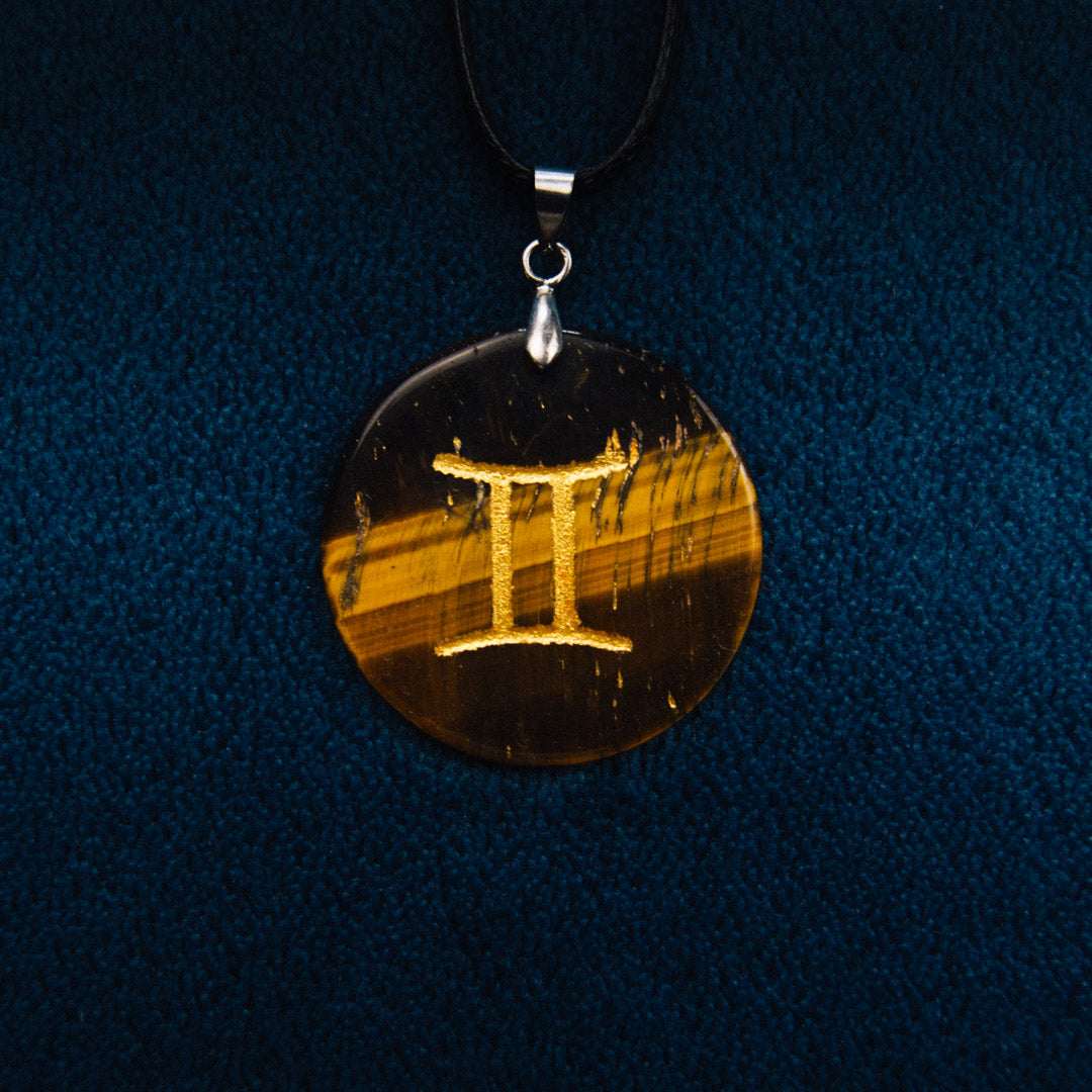 Zodiac Necklaces - Crystal Coin Pendants