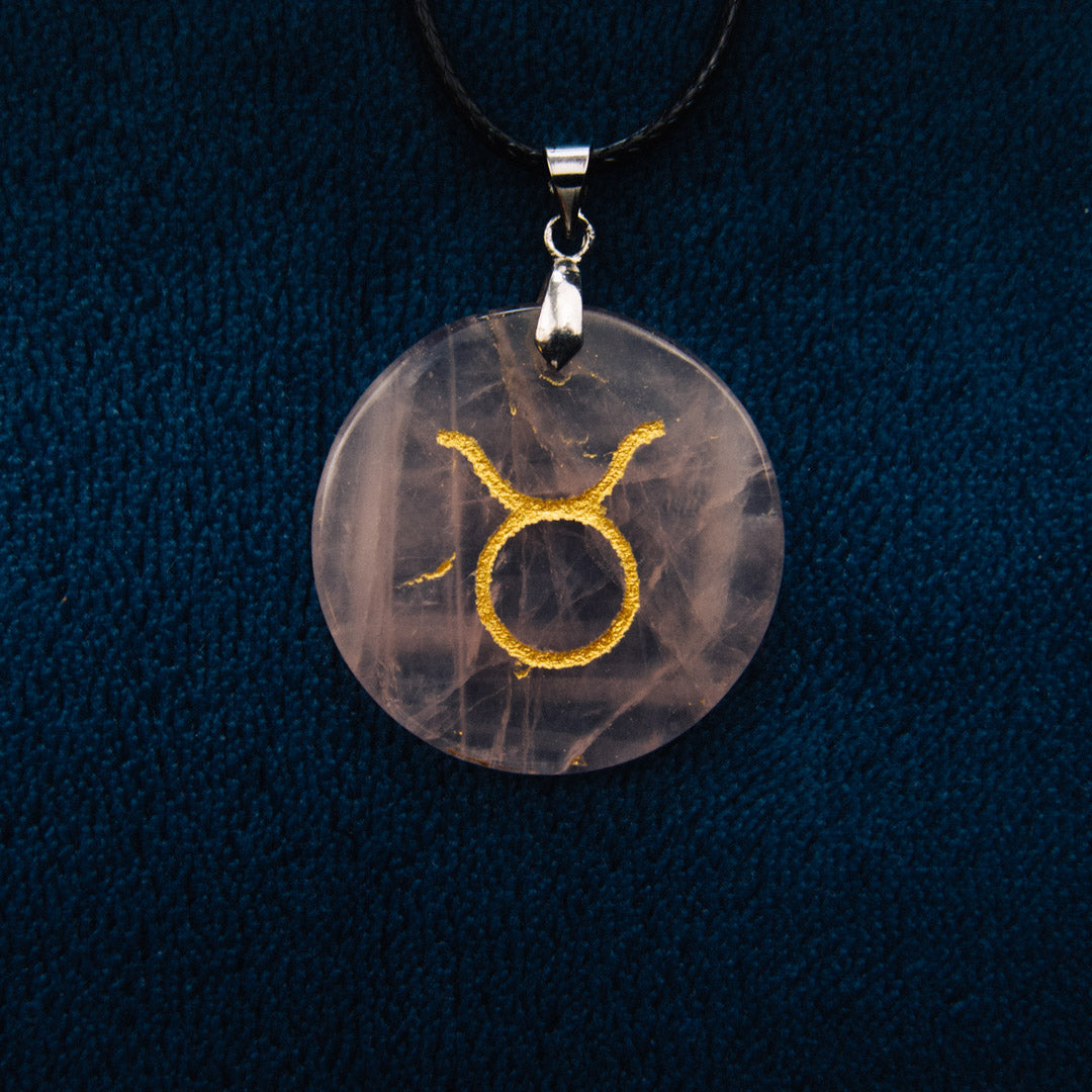 Zodiac Necklaces - Crystal Coin Pendants