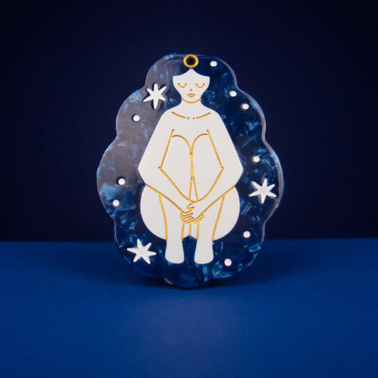 Cosmic Girl Pocket Mirror by Lisa Junius