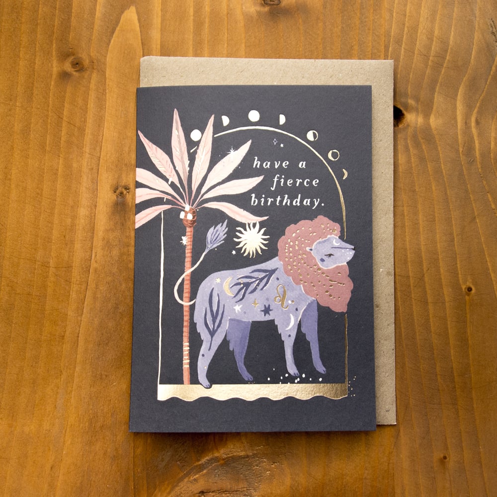 Leo Zodiac Card by Sister Paper Co.