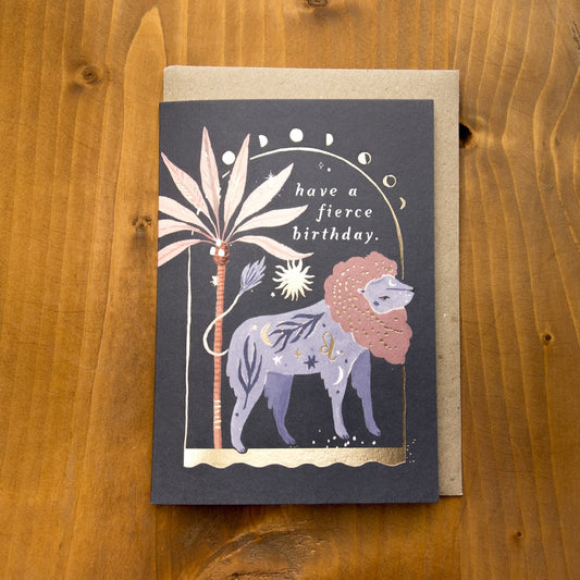 Leo Zodiac Card by Sister Paper Co.