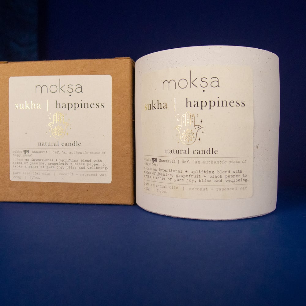 Sukha Happiness Candle by Moksa