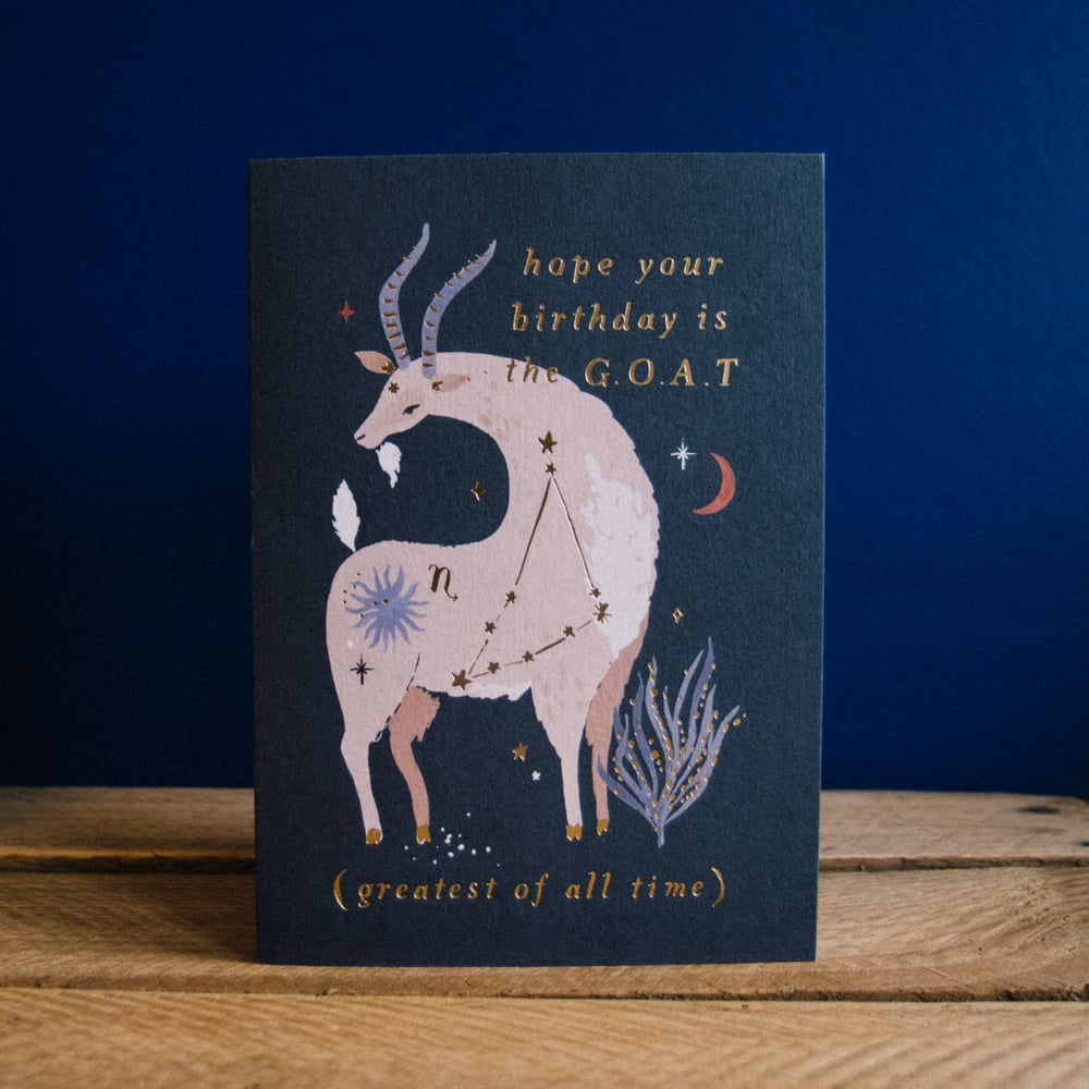 Capricorn Zodiac Card by Sister Paper Co.