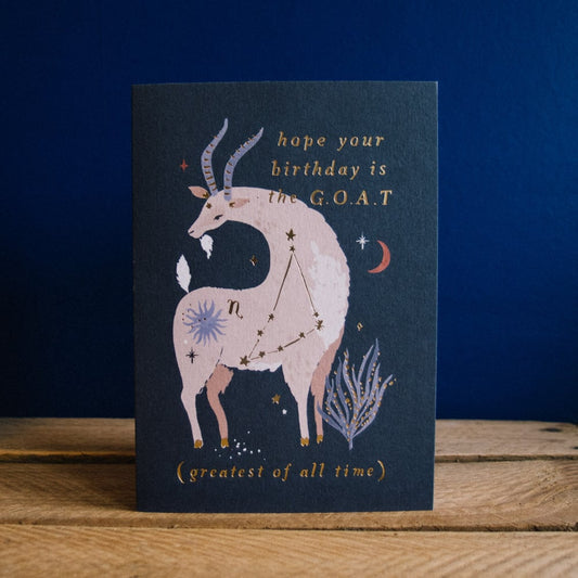 Capricorn Zodiac Card by Sister Paper Co.