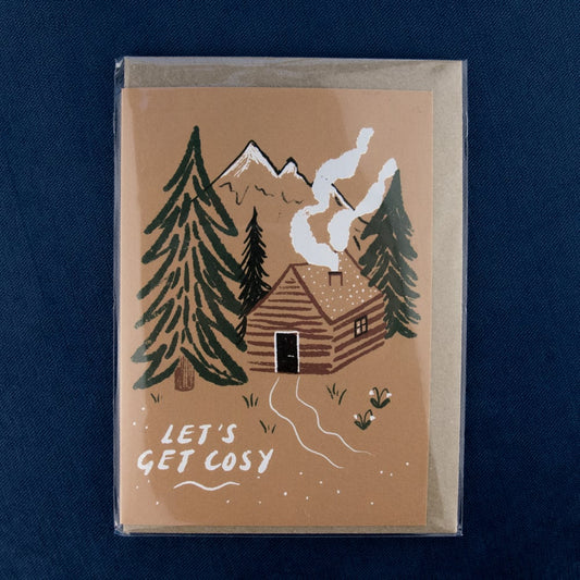 "Let's Get Cosy" Greetings Card by Charis Raine Illustration