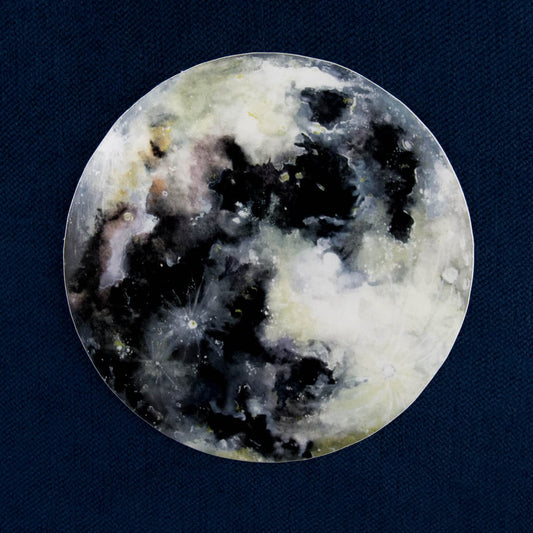 Vinyl Moon Sticker by Charis Raine Illustration