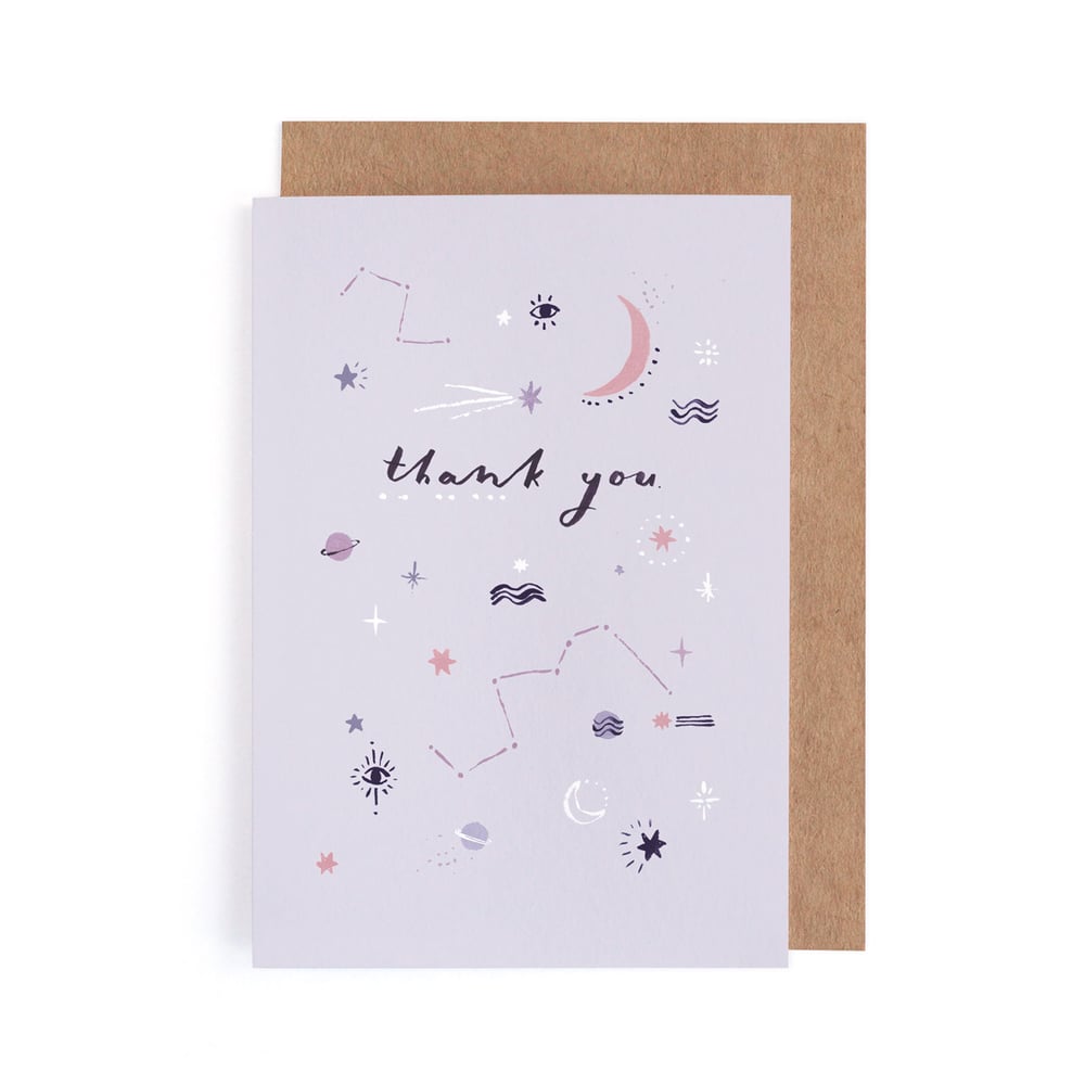 Cosmic Thank You Card by  Sister Paper Co.