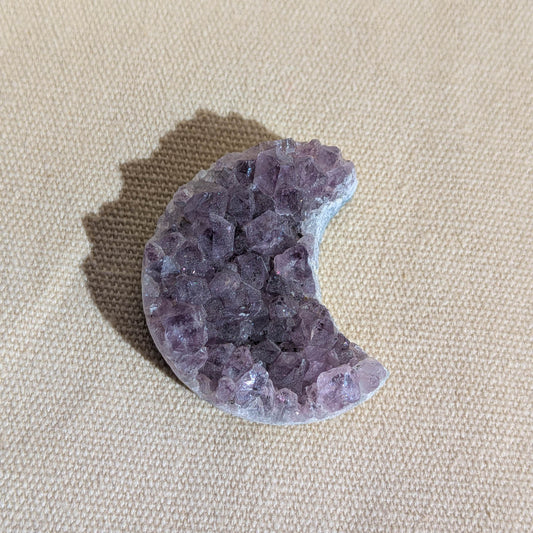 Raw Amethyst Crescent Moon Crystals
