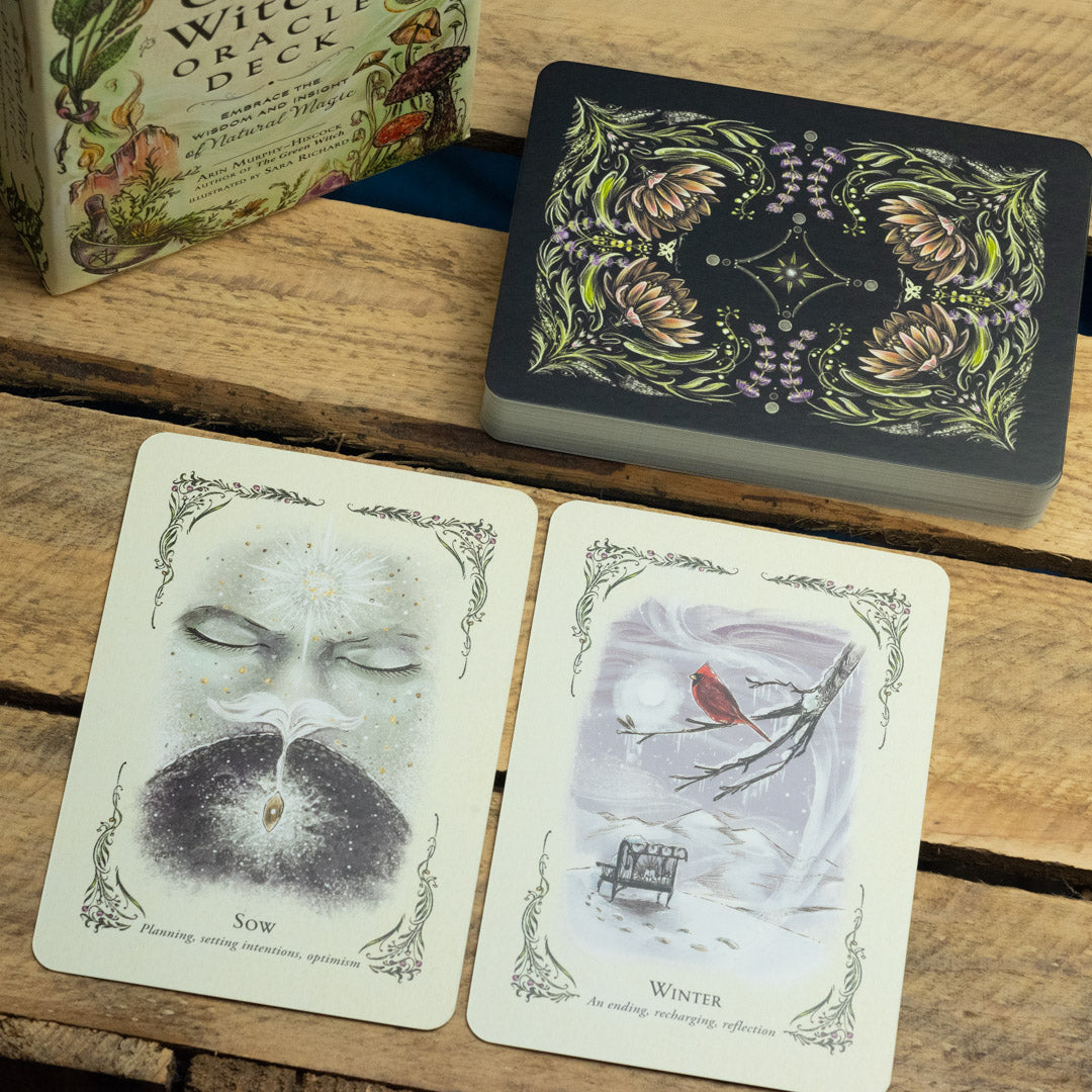 Green Witches Oracle Deck card display